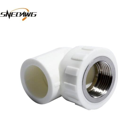 PPR Water Pipe Fitting Elbow Type 20/25/32/40mm PP-R Pipe Joint Water Supply 1/2'' 3/4'' 1'' Plastic Pipe Fitting Connector