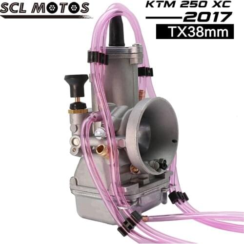 SCL MOTOS MIKUNI TX38 38mm Motorcycle Carburetor Carb For 2T stroke Motocross 200-350cc KTM 250 XC 2017 Moto Racing