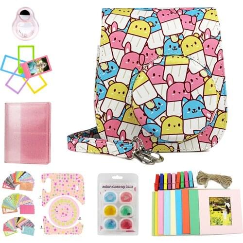 CAIUL Accessorie bundle for Fujifilm Instax Mini 11 Instant Film Camera case - Cute ice cream