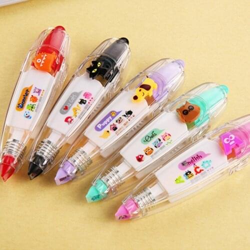 DIY Creative Correction Tape Kawaii Cute Press Type Stationery Tapes Decorative Pen Correction Tape Stationery School Supplies