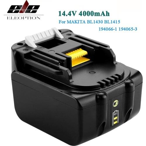 14.4V 4.0mAh Li-Ion Battery For MAKITA 14.4V Battery BL1430 BL1415 194066-1 194065-3 194559-8 MAK1430Li,MET1821