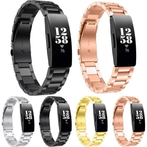 For Fitbit Inspire HR Stainless Steel Metal Strap For Fitbit Inspire HR Smart Sports Watch replacement strap Wristband Accessory