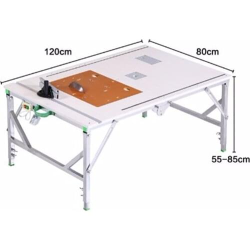 Multifunctional Portable Electric Woodworking Table Saw Upside Down Sliding Table Saw Diy Folding Lifting Work Saw Table Saw