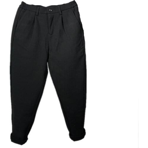 Owen Seak Men Casual Cargo Harem Pants High Street Wear Hip Hop Ankle Length Mens Clothing Sweatpants Autumn Black Pants