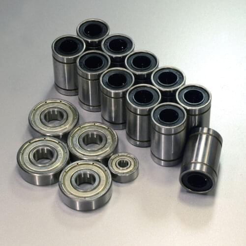 Prusa i3 Rework RepRap 3D Printer Bearing Set 11 x LM8UU + 4 x 608zz + 624zz Reprap 3 D printer parts