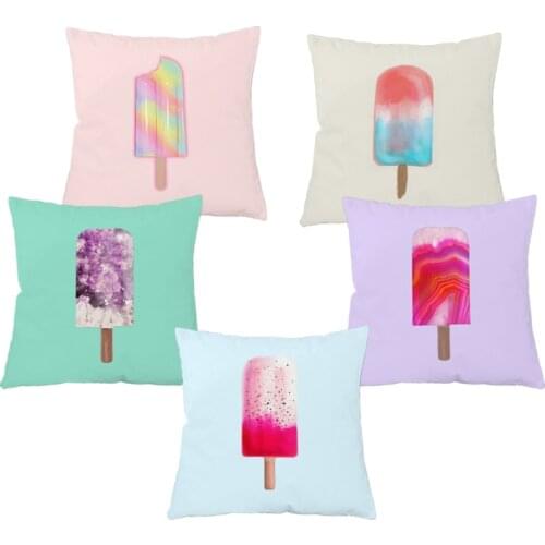 Summer Ice-cream Cushion Cover Decor Living Room High Quality Pillowcases Decorative Home Sofa Chair 45x45cm