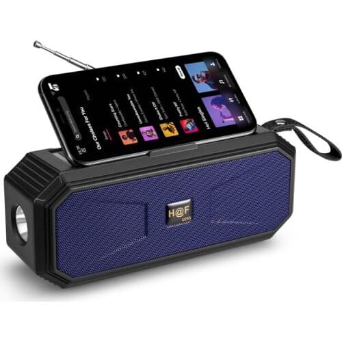New Wireless Bluetooth Speaker Outdoor Portable Radio with Flashlight Solar Charging Panel Mobile Phone Stand Speaker