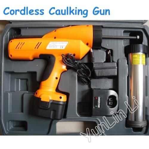 Cordless Caulking Gun 12V Handheld Electric Silicone Gun 300ml Rechargeable Glass Filled with Silicone Gun