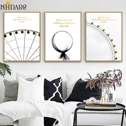 Posters and Prints Canvas Art Painting Romantic Playground Windmill Wall Pictures for Living Room Modern Nordic Home Decor