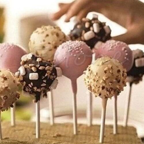 Pop 6Pcs Food Sucker Sticks Chocolate Cake Lollipop Sticks Sweet Candy Making
