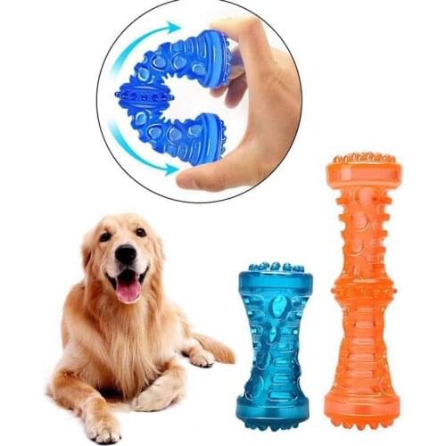 Durable Dog Squeaky Ball Pet Squeak Chew Bouncy Ball Rubber Non- toxic Dog Chew Toy Puppy Fetch Training Playing Interactive Toy