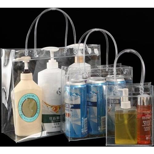 PURDORED 1 pc Clear Cosmetic Bag Waterproof PVC Travel Makeup Bags Transparent Organizer Handbags Toiletry Bag Dropshipping