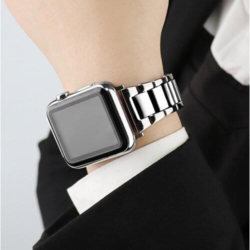 Stainless Steel correa For Apple Watch Band Series 44mm 40mm 6 SE 5 4 32 ремешок For iWatch Strap Metal Belt watchband 42mm 38mm