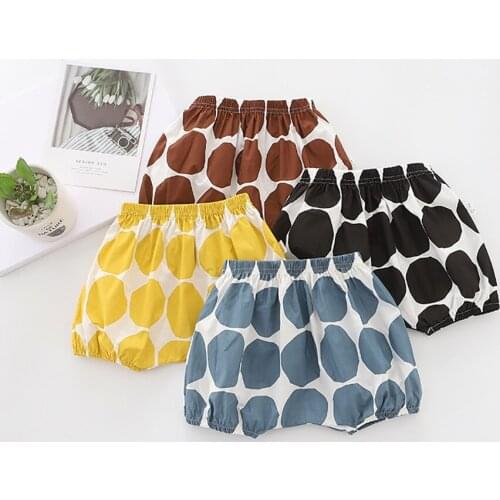0-24M Kawaii Newborn Baby Bloomers PP Pants Cotton Linen Triangle Solid Dot Girls Shorts Summer Trouser Toddler