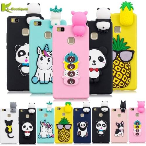 Huawei P9 Lite Case Silicone Huawei P9 Lite Protective Phone Cases Soft Huawei P9lite Back Cover 3D Cute Cartoon TPU Fundas Capa