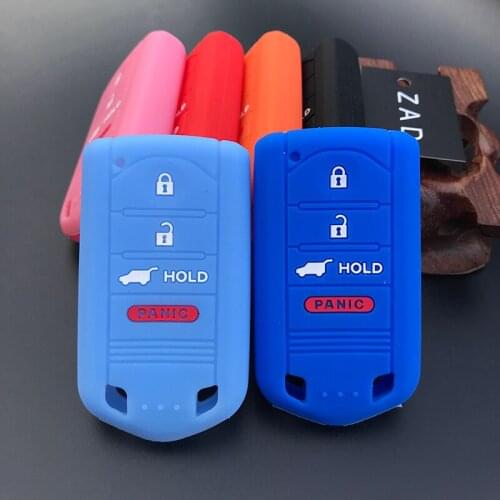 ZAD Silicone Rubber car key cover case shell skin protect holder for ACURA ILX TLX RLX RDX MDX TSX remote key entry accessories