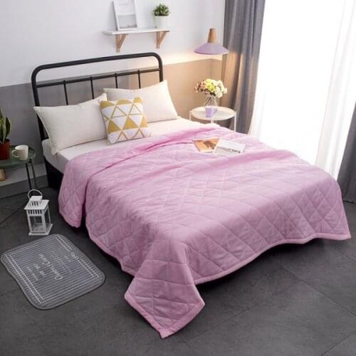Twin king Queen Size Solid pink white Summer Quilt Bedspread Blanket Comforter Bed Cover Quilting Home Suitable thin Coverlet
