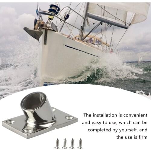 Boat Tube Pipe Base Square Base Rail Fitting Thru Hull Exhaust Fitting Tubes Marine Accessory Handrail Fitting Rails Pipe Bases
