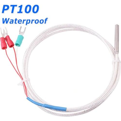 Waterproof 3 Wire PTFE Cable PT100 RTD Resistance Temperature Detector Thermal Sensor Probe for Water Oil Temperature Controller