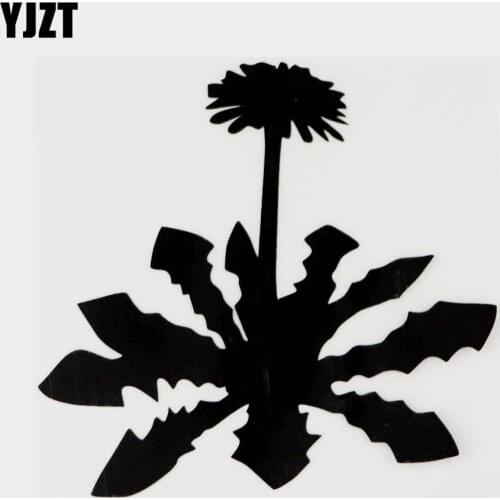 YJZT 13CM×12.1CM Originality Plant Dandelion Decal Vinyl Car Sticker Black/Silver 18B-0003