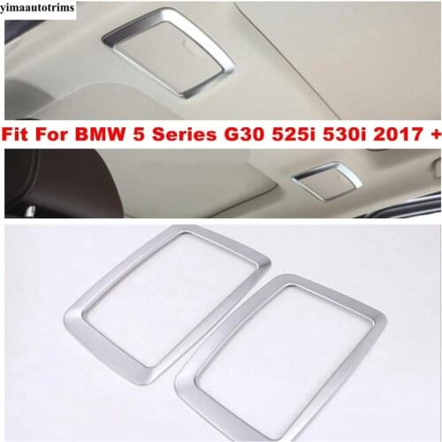 Rear Makeup Mirror Cosmetic Mirror Frame Decorative Cover Trim Fit For BMW 5 Series G30 525i 530i 2017 2018 - 2021 ABS Matte