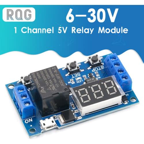 1 Channel 5V Relay Module Time Delay Relay Module Trigger OFF / ON Switch Timing Cycle 999 minutes for Arduino Relay Board Rele
