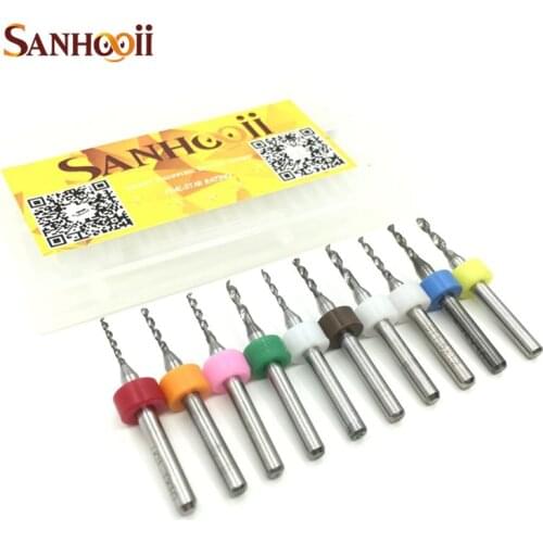 10 Pcs for Accessories Micro Drill Bit 0.3mm to 1.2 mm Tungsten Steel Carbide For tools Rotary PCB CNC Engraving