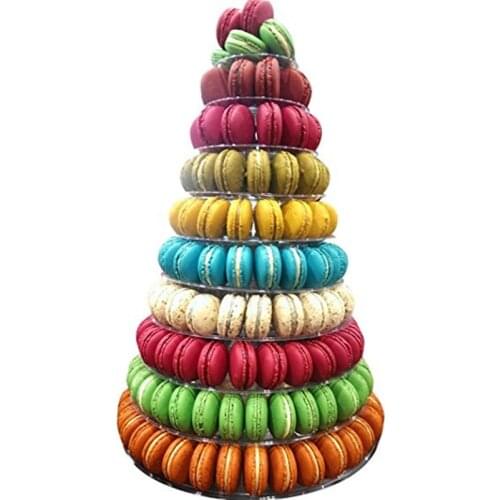 10 Tier Tower Macaron Macaron Display Stand Round Cake Stand PVC Tray Birthday Wedding Display Rack Cake Decorating Tools