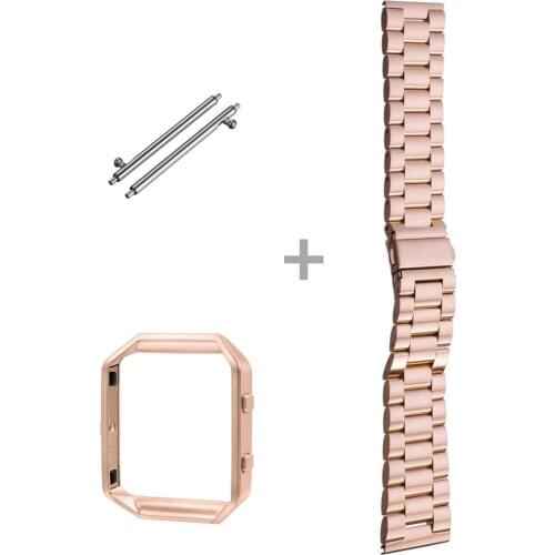 30pcs/Lot by DHL for Fitbit Blaze Stainless Steel Replacement Watchband Strap & Metal Frame Case for Activity Tracker 4 Colors