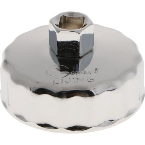 905 Sliver Oil Filter Remover Cap Oil Grid Wrench 14 Flutes For Car 80x45mm