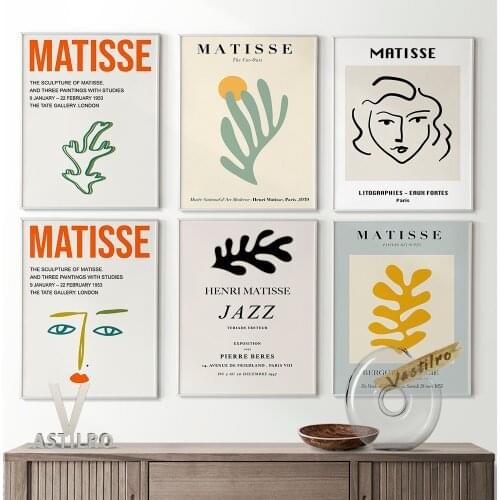 Matisse Abstract Illustration Printable Poster Exhibition Museum Wall Art Canvas Painting Home Room Decor Gallery Wall Picture