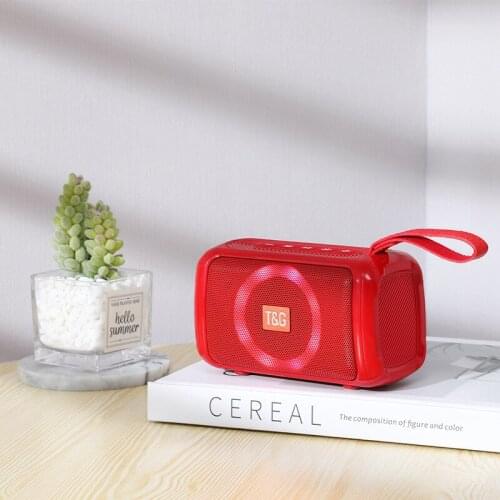 Wireless Mini Speaker Portable Colorful Lights Waterproof Outdoor Bluetooth-compatible Stereo Tf Card Fm Speaker