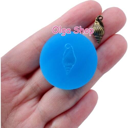 DYL572 15.3mm x 8.1mm Conch Silicone Mold Fondant Cake Decoration Candy Resin Clay Earrings Necklace Craft Soap Candle FOOD SAFE