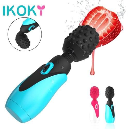 IKOKY AV Vibrator Magic Wand Clitoris Stimulator Female Masturbator Vibrating Dildo Erotic Sex Toys for Woman Anal Massager