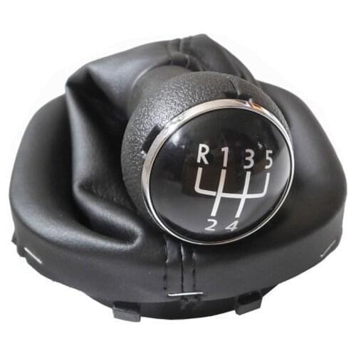 5 Speed 6 Gear Car Gear Knob Shift Leather Boot Gaitor For Volkswagen VW Touran Caddy 2003-2011 Car Styling Accessories