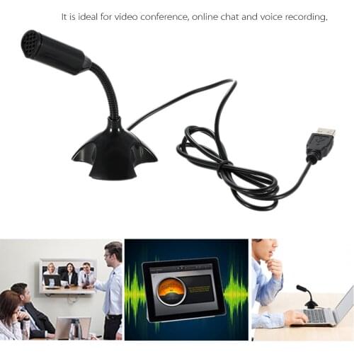 USB Desktop Microphone 360° Adjustable Microphone Support Voice Chatting Recording Mic for PC Mac with a USB port