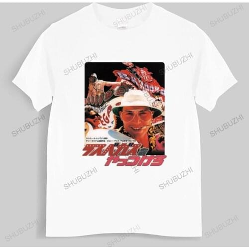 Fashion brand t shirt mens Fear Loathing Las Vegas Japan Japanese Movie Poster Johnny Depp Vintage unisex t-shirt cool tops