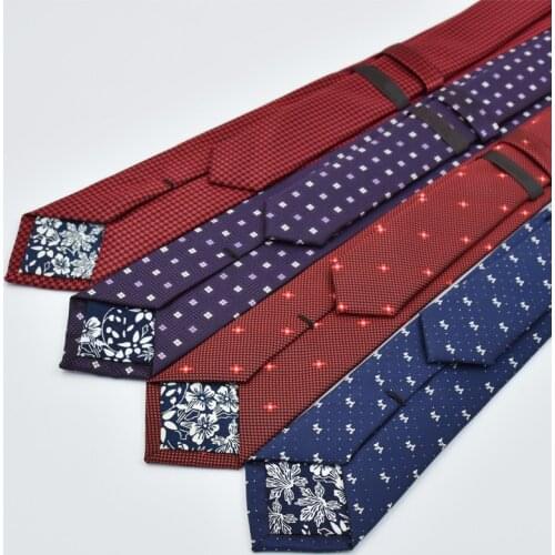 Men Ties Classic Stripe Flower Floral Jacquard Necktie Daily Wear Cravat Bridegroom Wedding Party Gift