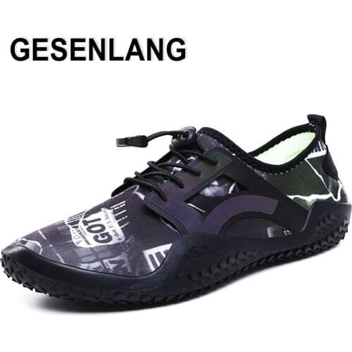 2019 Mens Big Size Beach Water Shoes Breathable Quick-Drying Swimming Aqua Sneakers For Men Summer Outdoor Fishing Walking Shoes