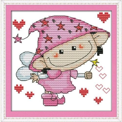 The fairy baby (1) cross stitch kit 14ct 11ct count print canvas stitches embroidery DIY handmade needlework plus