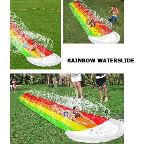 Games Center Backyard Plastic Childrens Slide Inflatable Water Slide Pools Kids Summer Gift Outdoor Lawn Toys Water Slide Spray