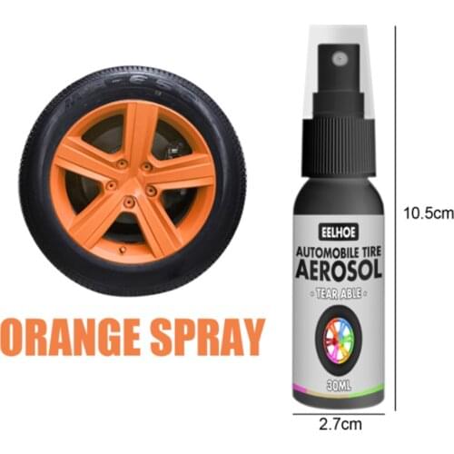 Car Tire Color Change Film Auto Wheel Spray Bodycolor Change Wheel Hub Paint Car Coat Self-painting Tearable 30ml 1PC
