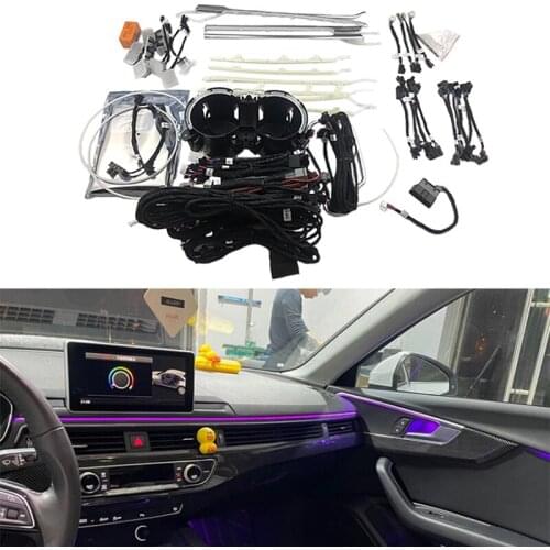 Fit for AudiA4 B9 2017-2019 A5 B9 32 Colors Interior Atmosphere Light LED ambient light door Footwell light original MMI control