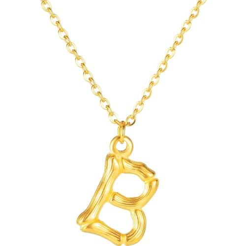 Simple 26 Letter Necklaces Pendant Initials Words Stainless Steel Neck for Woman Girl Party Anniversary Jewelry