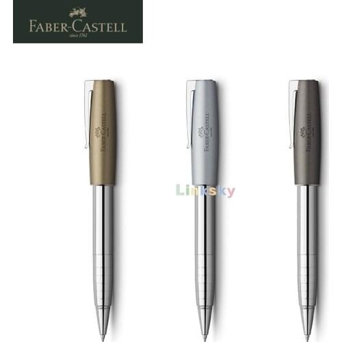Faber-Castell Loom Rollerball Pen,0.7mm,Metal Barrel,Chrome-plated and Polished To A High Gloss,Black Refill ,Fast-drying Ink
