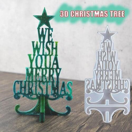 Creative Christmas Tree Silicone Mould for Christmas Gift Epoxy Uv Diy Resin Craft Home Diy Mould Jewelry Making Tools