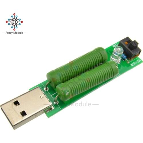 USB Load Resistance Power Resistors Mobile Power Aging Resistors module 2A 1A USB Port Digital Current Voltage Meter Tester