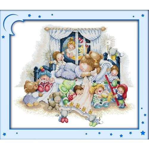 Thumbelina cross stitch kit cartoon 14ct 11ct count print canvas stitching embroidery DIY handmade needlework