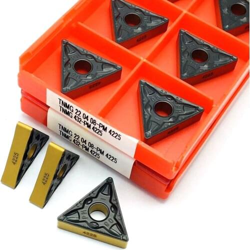 Carbide TNMG220408 PM 4225 turning inserts, original CNC external turning tools, for face milling tools with indexable end mills