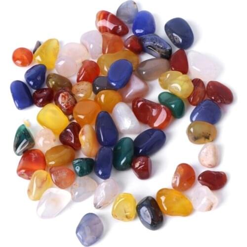 Natural Stone Aquarium Fish Tank Decoration Crystal Agate Colorful Gravel